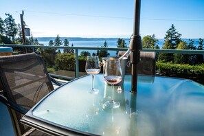 Enjoy dining outside on your own private deck. 