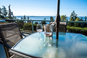 Enjoy dining outside on your own private deck.