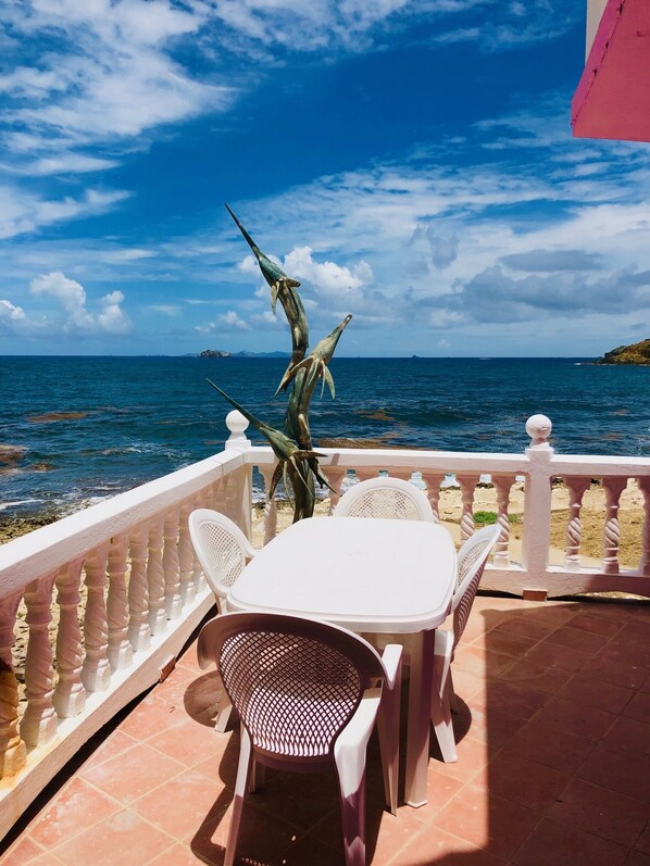 You own private patio right on the ocean!
