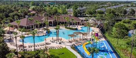 Windsor Hills Resort features a huge pool, slides and clubhouse w/ bar & grill