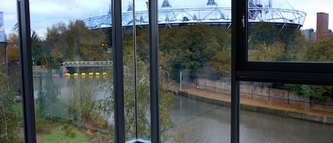 Apartment view. Queen Elizabeth Olympic Park Stadium. Now West Ham United F.C.