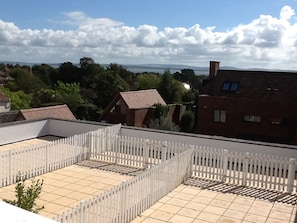 The extensive, south facing sun terrace, a real sun trap with a view.