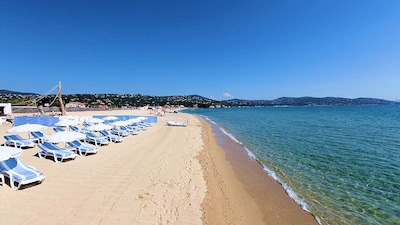 Sainte Maxime: French Riviera, apartment *** with garden beside beach