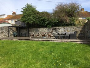 Large garden to the rear of Teal House. All day sun trap.