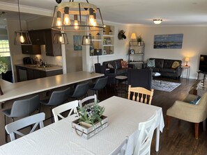 View from dining area into living room