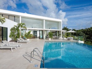 Pool deck and main house exterior