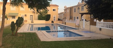 pool just outside the rear terrace  