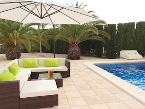 The garden provides an enjoyable time with sun decks and seating area