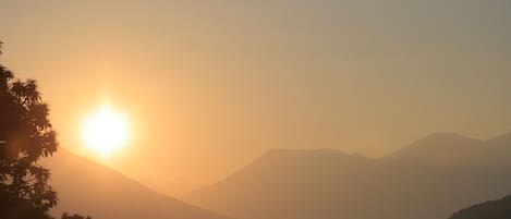 Sunset in Dumenza - our self catering village