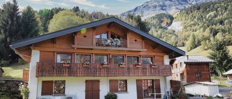 The Mountain House in summer 2023, with Mont Joly in the background