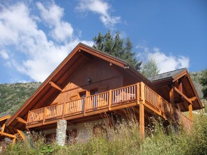 Balcony extended around the chalet in 2016