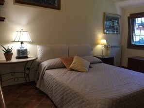 Spacious master bedroom with closets