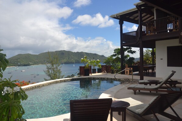 Poolside terrace with fabulous views