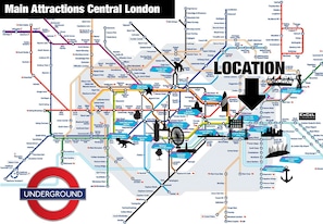 Apt Location: Underground to main London Attractions