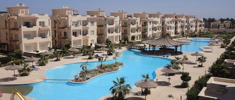 The Large Pool Viewed From the Private Roof Terrace