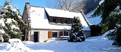 Chalet Hay In The Winter