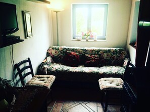 Our cosy living room with sofa bed for the 5th person