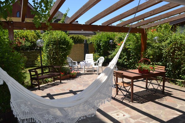 Relax on hammock in the garden of this villa in Basilicata-Southern Italy