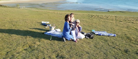 Picnic on the cliff top