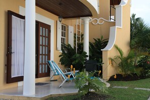 private patio ...