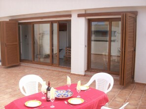 The terrace 