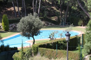 The pool is very large and rarely busy