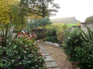 Salisbury Crags viewed from the garden
