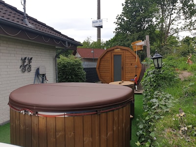 Bungalow at Heeder See with sauna, bath tub, plunge pool, 8 pers., Wi-Fi, 