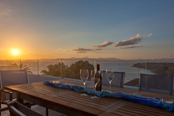 sunset on the roofterrace