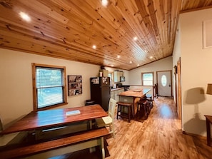 View of our dining and kitchen area