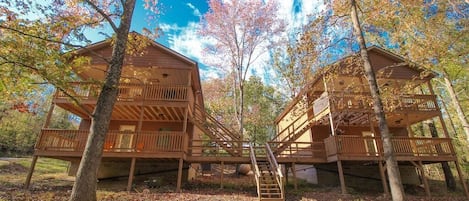 Our large covered decks are a great feature.