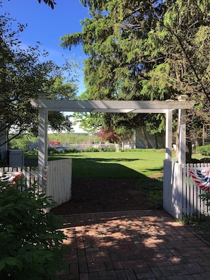 entry way to back yard and pool area.