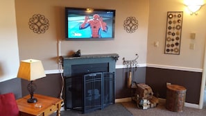 Wood fireplace