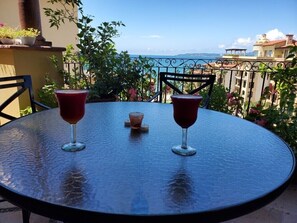 Enjoy cocktails while taking in the beautiful view of the riviera.