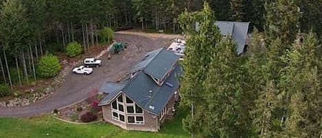 Aerial view of house & property