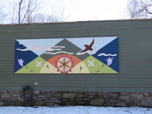 Featuring a beautiful barn quilt by local artist!