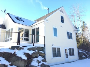 Back of house showing walk out basement
