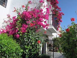 Pueblo Los Arcos 4 Nerja entrance with second bedroom balcony above.