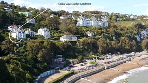 Location of Calais View Garden Apartment, St Margaret's Bay