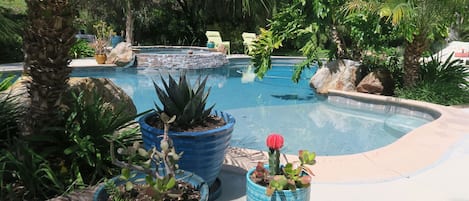 You will love our tropical pool area!