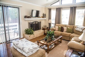 Living Room Retreat with Fireplace