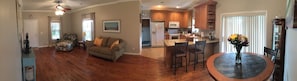 Living and Dining area with breakfast bar