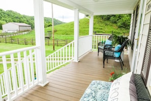 Most folks come to visit the area and end up spending most of their time enjoying the porch.