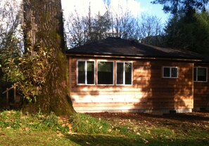 Our cedar-sided Guesthouse might look like a cabin but it's so much more!