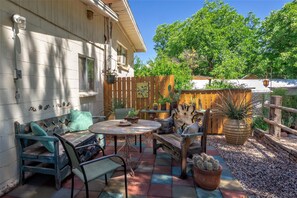 Had to share one more view of our eclectic patio. The perfect place to relax!