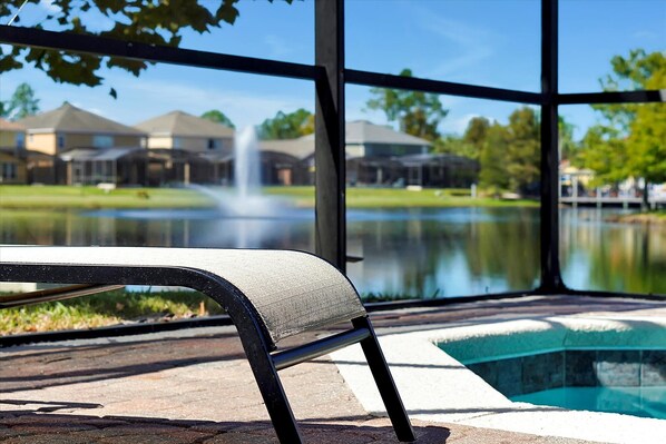 Enjoy your private pool by the lake
