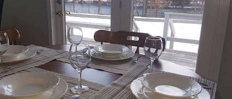 View of the Hudson from dining area