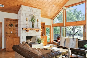 Beautiful windows and a cozy gas fireplace!