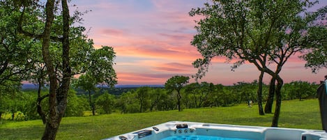 Hot tub with amazing country views!