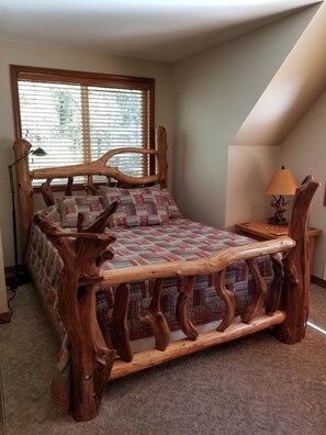 Rustic queen size bed